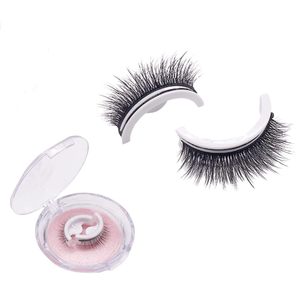 (Thick) Reusable Adhesive Eyelashes, False Lashes 3d Self Adhesive False Eyelash Easy To Put On Natural Fake Eyelashes
