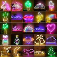 (Led Neon Light Colorful Rainbow Neon Sign For Room Home Party Wedding Decoration Xmas Gift Neon Lamp) Led Neon Light Colorful Rainbow Neon Sign For Room Home Party Wedding Decoration Xmas Gift Neon Lamp