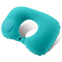 (Green) Inflatable U-shaped Pillow, Travel Portable Cervical Spine Neck Pillow Nap Pillow, Travel Neck Pillow Airplane Pillow
