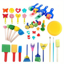 (30pcs/set) 30pcs Sponge Brush Painting Tool Handmade DIY, Painting Sponge Set