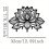 (Black) 1pc Flower Shape Wall Mounted Coat Rack Metal Wall Art 5