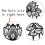 (Black) 1pc Flower Shape Wall Mounted Coat Rack Metal Wall Art 6