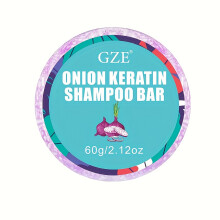 (60g) Onion Keratin Shampoo Bar, Solid Shampoo Soap With Red Onion Extract, Biotin & Keratin