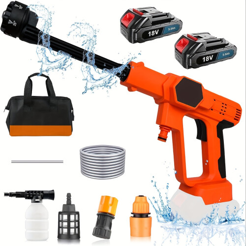 (Orange) Cordless Car Power Washer 1