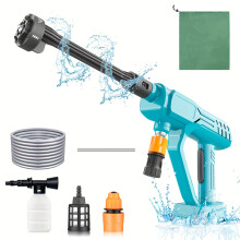 (YC-SQJ-JS-6-B) Cordless 1set Power Washer Gun 18V Electric Portable Pressure Cleaner for Patio Cleaning Car Washing Garden Watering