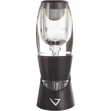 Red Wine Aerator with Base - Patented Aeration Technology for Enhanced Flavors and Smooth Finish, Black