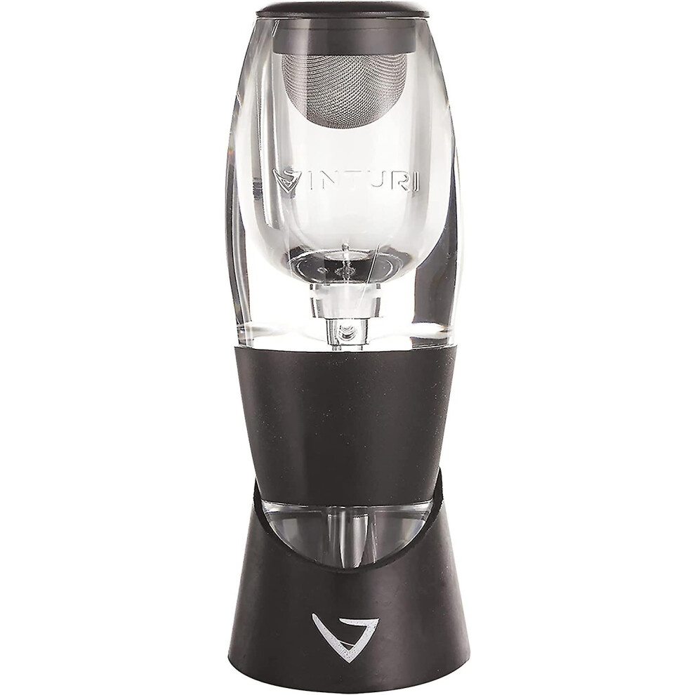 Red Wine Aerator Includes Base Enhanced Flavors With Smoother Finish, Black