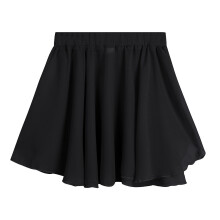(Black, L) Girls Kids Ballet Dance Skirt Sheer Chiffon Ballet Tutu Gymnastics Leotard Wrap Skirts Dancing Dress
