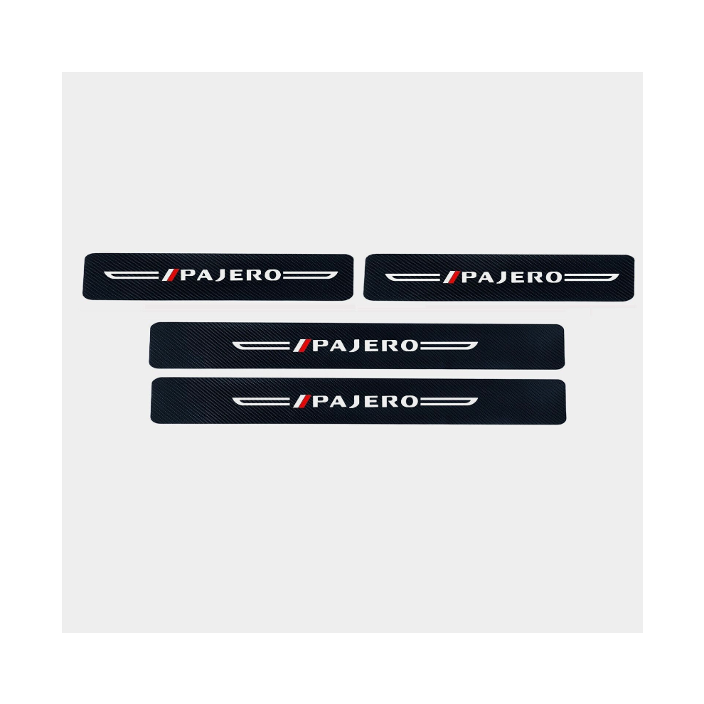 Car Door Sill Plate Protector Vinyl Wrap Stickers Mitsubishi Pajero 4754135897184