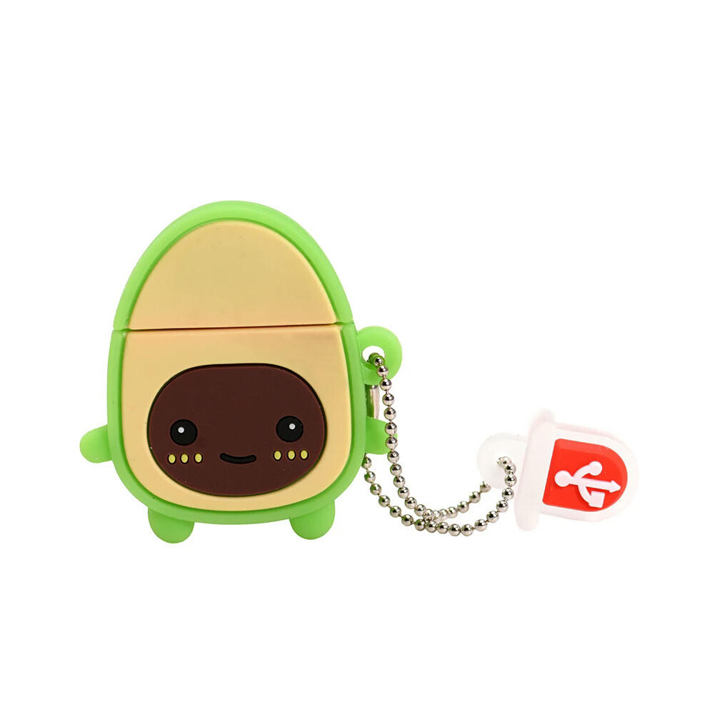 (32GB, A) JASTER USB Flash Drives Avocado Pen Drive Cute Cartoon U Disk Key Chain Gifts Memory Stick 64GB Green Pendrive 32GB 16GB 8GB 4GB