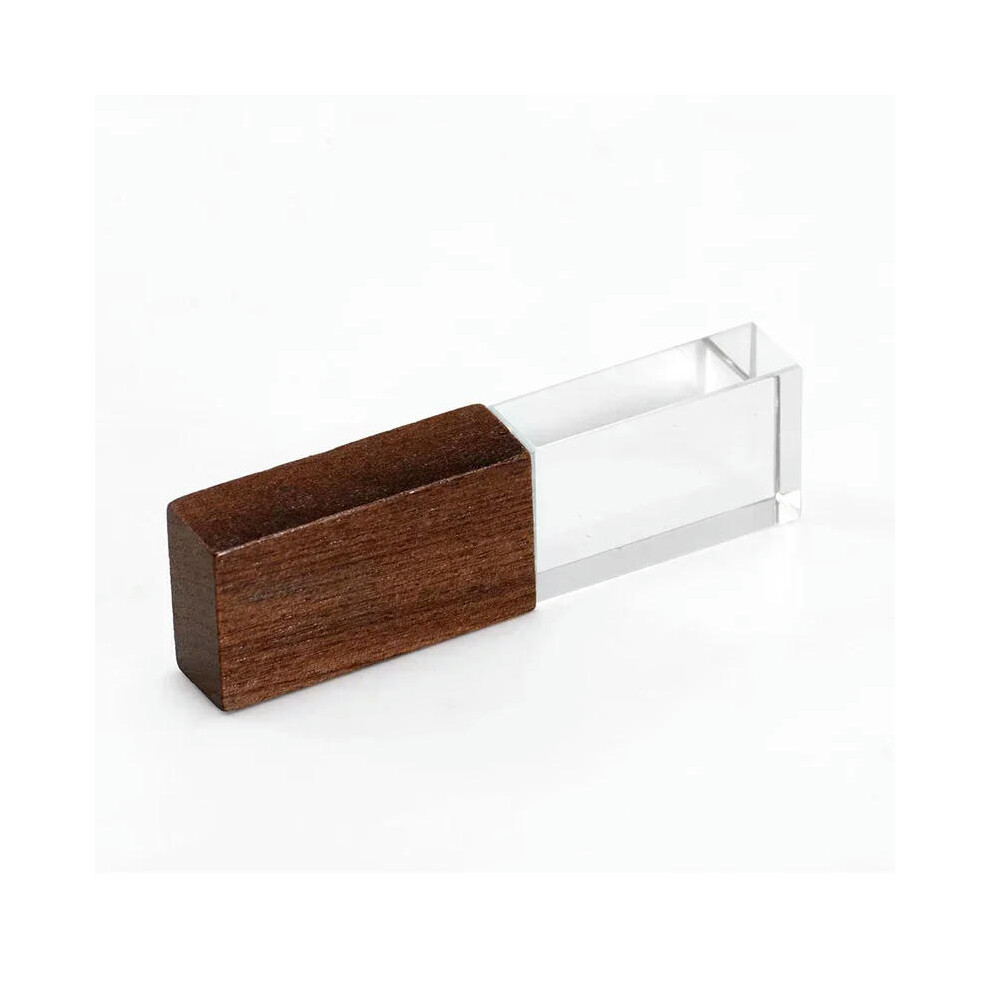 (64GB, Walnut wood no box) JASTER Crystal Wooden usb flash drive pen drive U disk memory stick pendrive 4GB 8GB 16GB 32GB 64GB wedding gift thumb drive