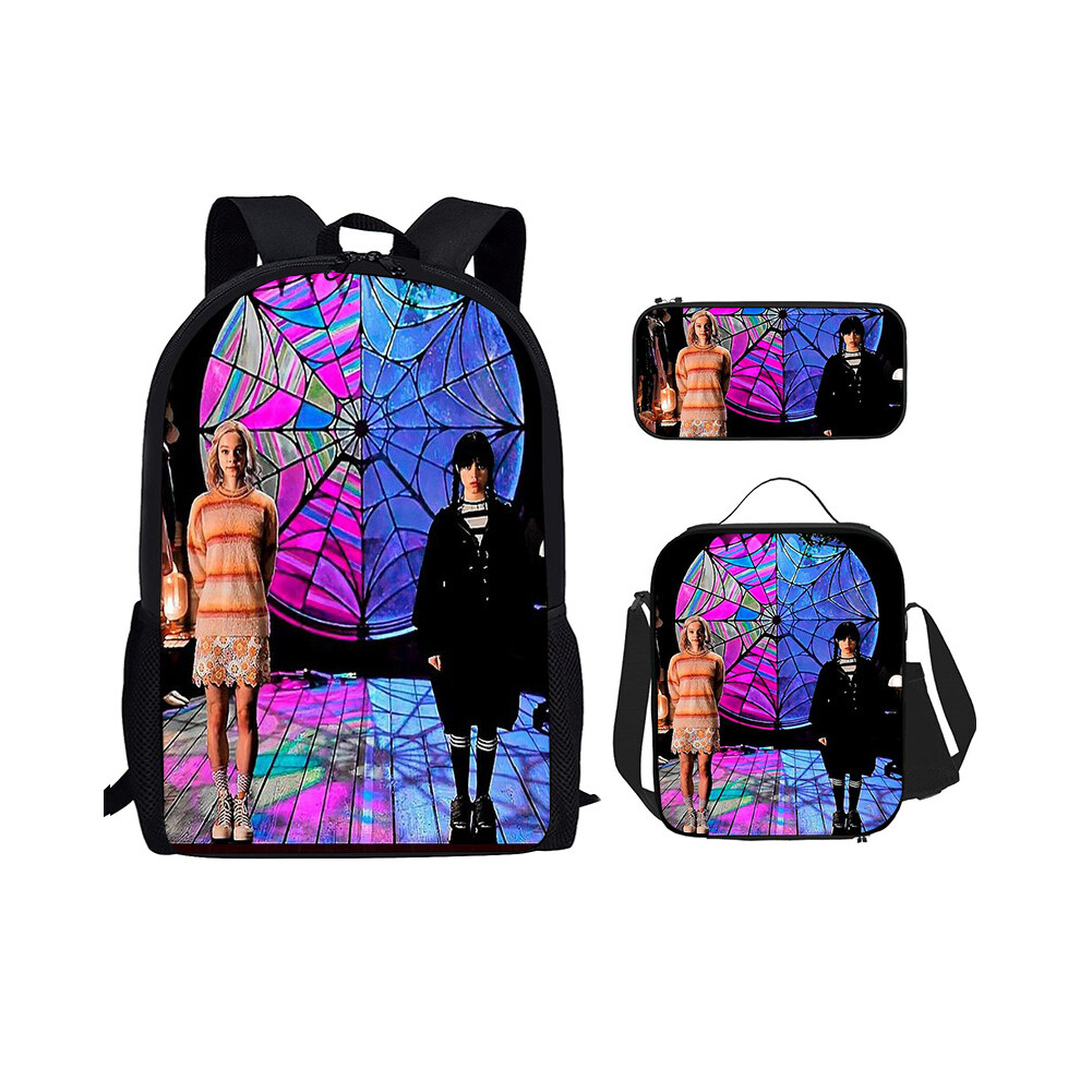 (style 26) Adams Wednesday Schoolbag Set - High-Quality Nylon Print-image-OPC-PDTNMPZ-NEW