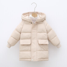 (Beige, 4-5Years) Kids Boys Girl Coats Jacket Outwear Winter Long UK