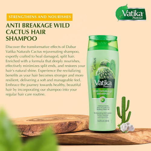 Dabur Vatika Naturals Shampooing Cactus 400 ml 2