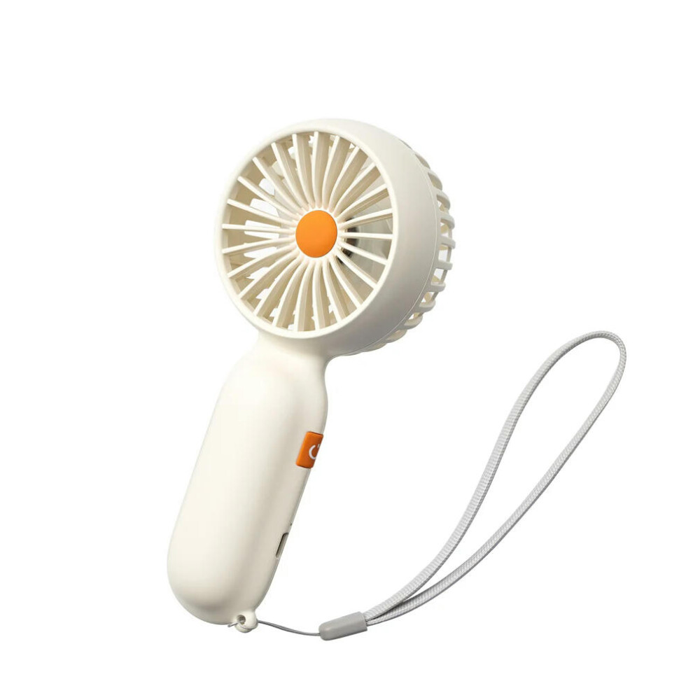 (white) Mini Portable Fan Powerful Handheld Fan Rechargeable,5 Speeds Personal Small Hand Fan for Travel Outdoor  USB Cute Design