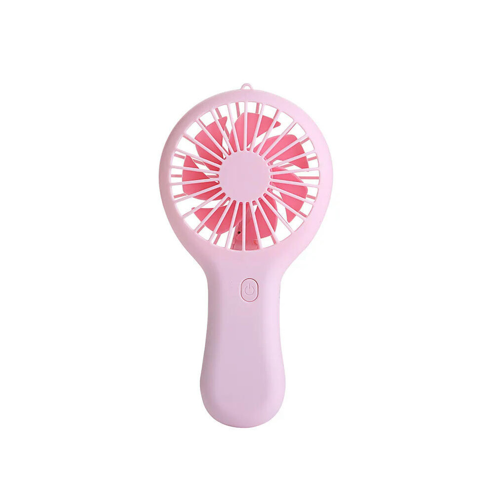 (Pink) Handheld Mini Fan Portable USB Charging Convenient Creative Small Fans Catapult Pocket Hand-held Fan Wedding Gift