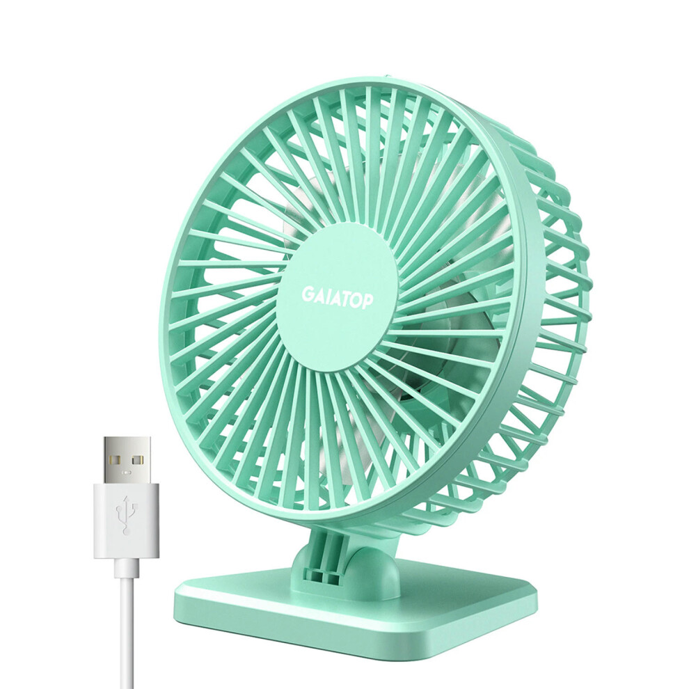 (green) GAIATOP Mini USB Desktop Fan Portable Fan Desktop Office USB Quiet Cooling Fans Three Speed Adjustment Suitable For Home Office