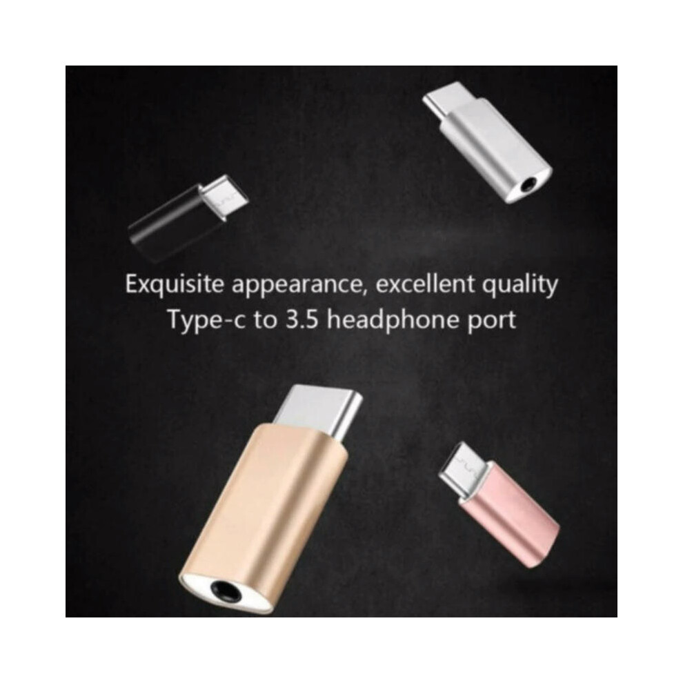 (Red) 1Pcs Earphone Converter Type-C To 3.5mm AUX Jack Headphone Adapter Universal USB-C Headphone Audio Adapter