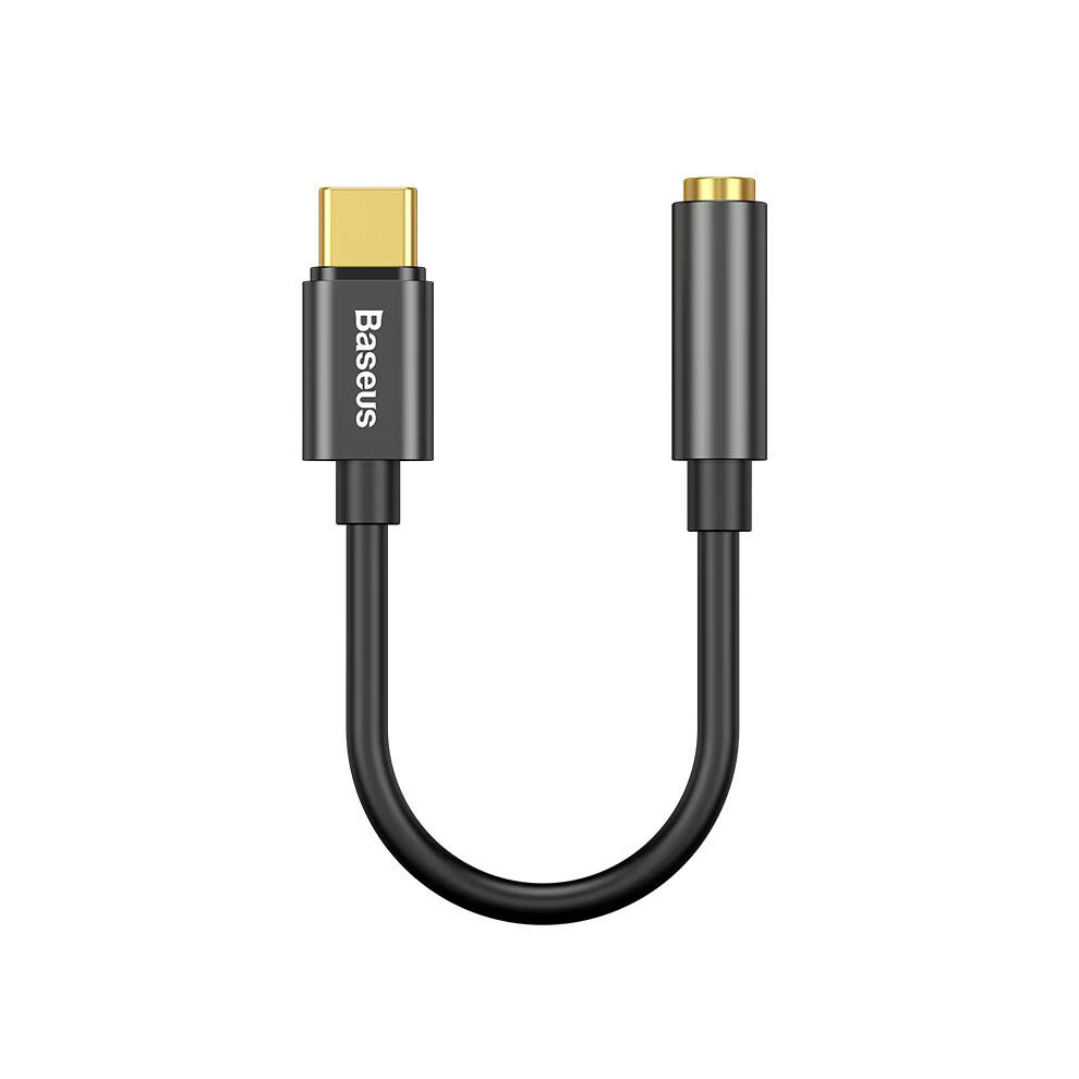 (Black) Baseus Type C to 3.5mm Earphone Jack AUX USB C Cable Headphones Adapter 3.5 Jack Audio cable For Huawei P20 Xiaomi Mi 10