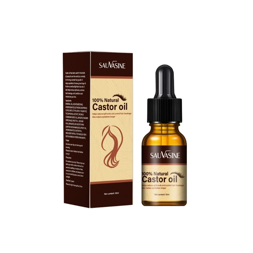 Castor Oil for Hair Growth, Eyelashes and Eyebrows, Regrowth Treatments Cold Pressed Growth