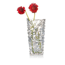 (Rio) Crystal Look Heavy Glass Bouquet Flower Vase