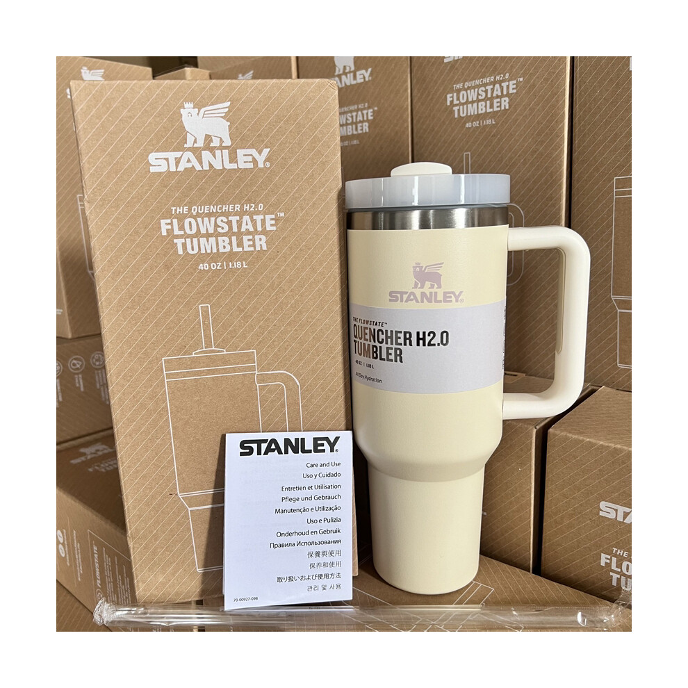 (Beige) Vacuum Cup Stanley Quencher Flowstate Tumbler 40oz 12l With Box ...