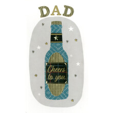 Dad Cheers To You Cool Dad Fuel! Hand-Finished Father's Day Greeting Card
