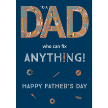 Dad Who Can Fix Anything Boltastic! Father's Day Contemporary Greeting Card
