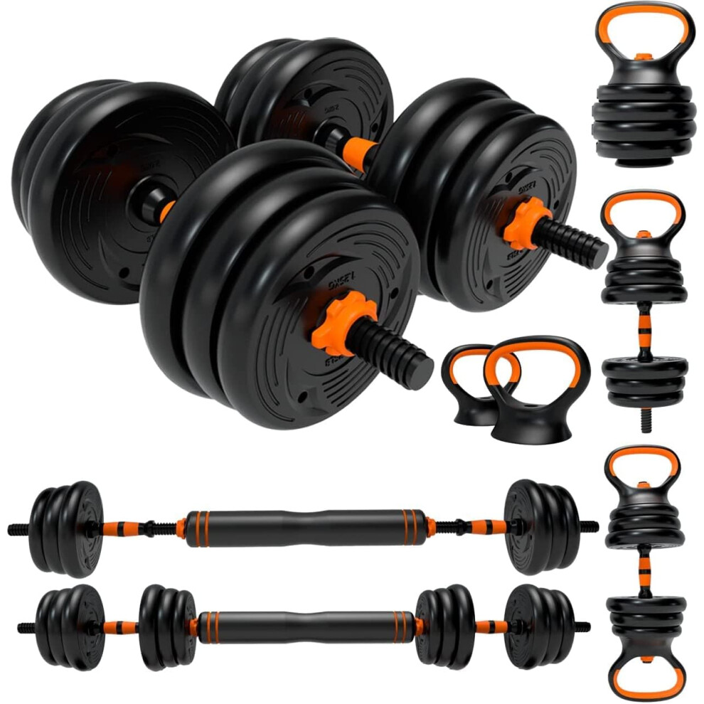 (20KG) Adjustable Dumbbell Fitness Weights Barbell Kettle Bell Home Gym