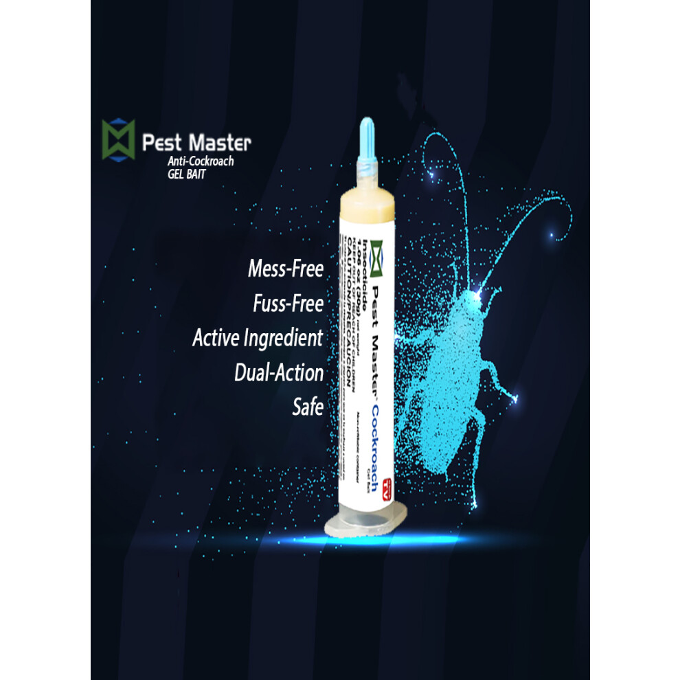 Pest Master Cockroach Gel Bait Potent insecticide Anti Insects Repellent Gel 30g