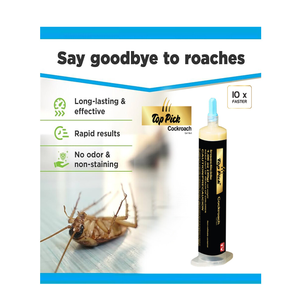 Top Pick Cockroach Gel Bait  Ultimate Insecticide & Repellent Solution 30g