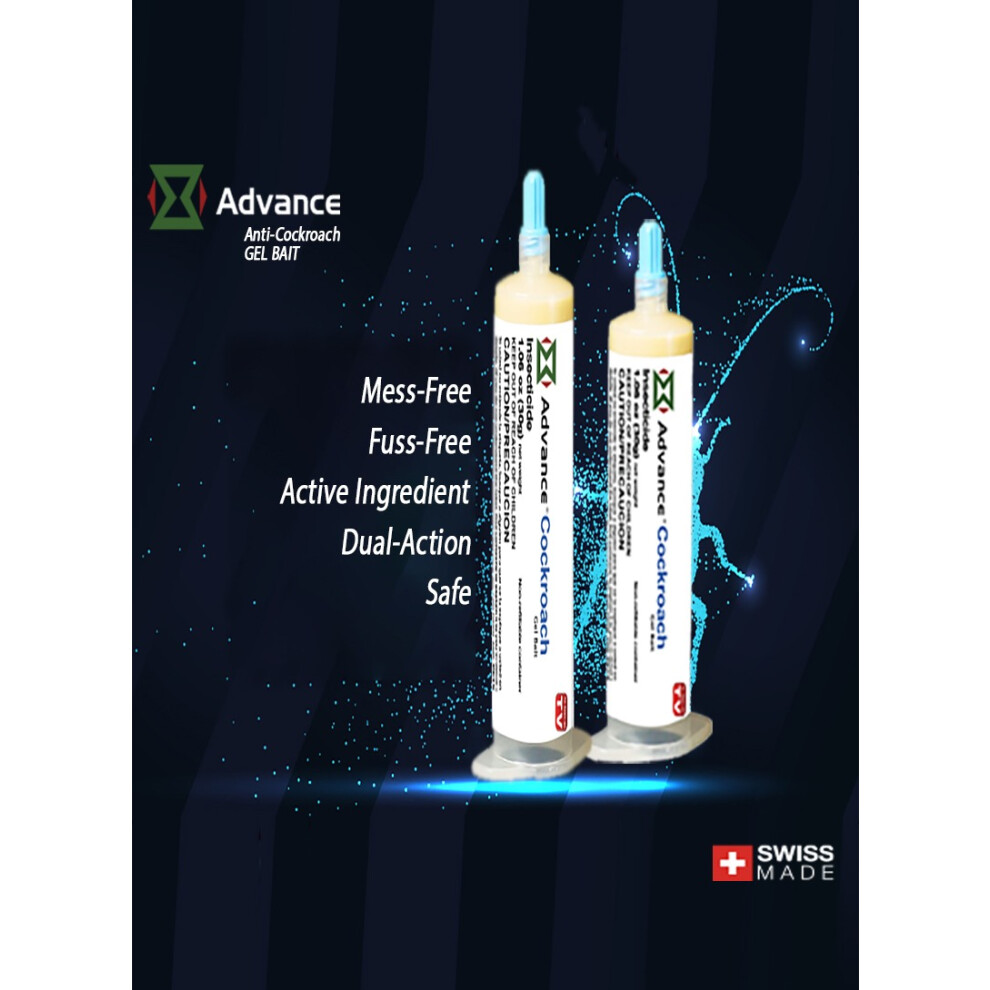 Advance Anti-Cockroach Gel Effective Pest Control Zeroach Roach Killing gel  ( Pack Of 2 ) (30*2)g