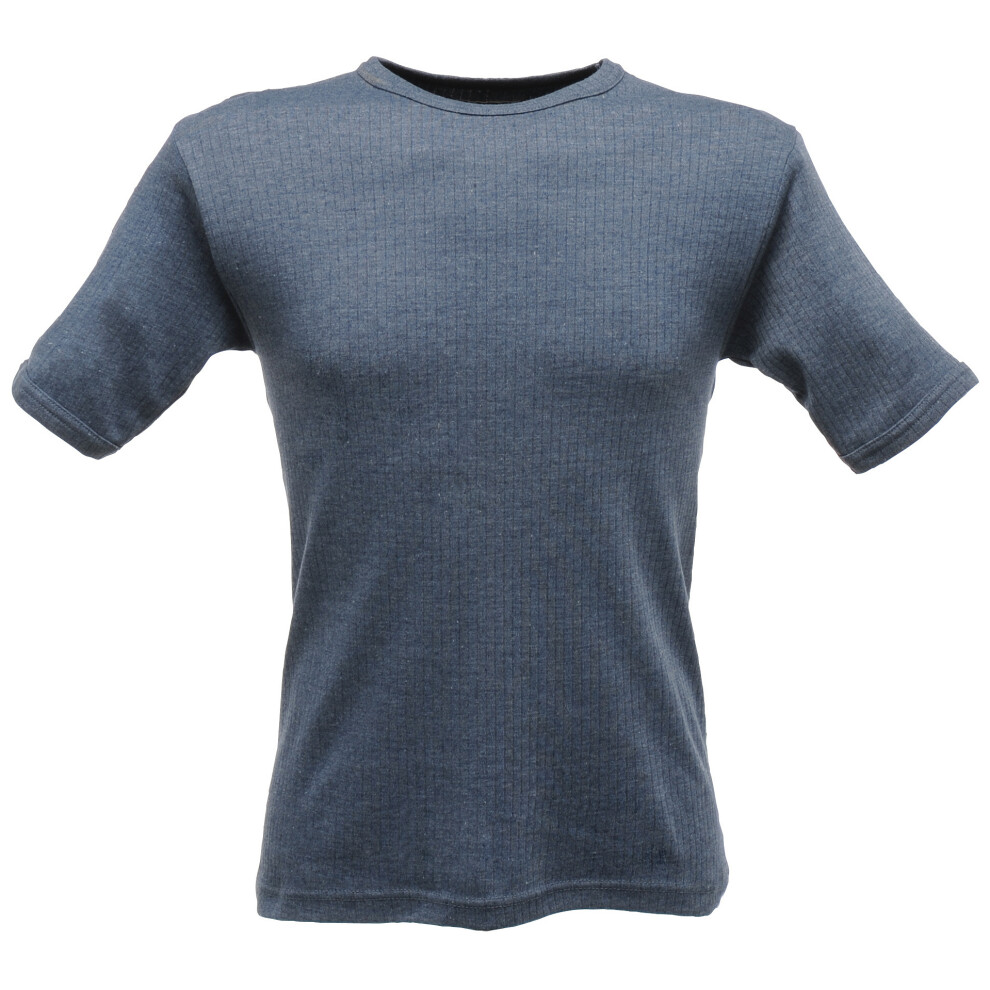 (S, Denim Blue) Regatta Mens Thermal Underwear Short Sleeve Vest / T-Shirt
