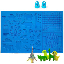 3d Pen Template, 3d Printing Pen Template, 3d Pen Mat, Large Mat (41.5 X 27.5cm) With Animal Pattern Helpful For Beginners, Children And 3d Pen Artist