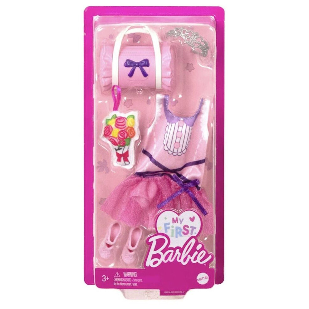 (Tutu Leotard, Easy Dress Ballerina) Mattel Barbie My First Barbie Doll Clothes 4 Style