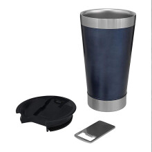 (black) 20oz Stainless Steel Stanley Bottle Thermal Cup With Bottle Opener For Cold And Warm Water Coffee/beer-fast Shipping Brazil