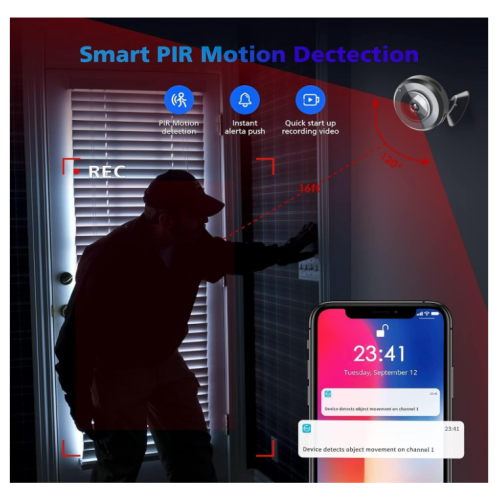 Chronus Mini Hidden Camera 1080P, Motion Detect, Night Vision, Loop Rec 1