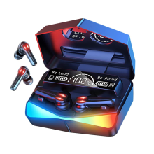Casque de jeu dynamique Bluetooth 5.1 avec technologie TWS, son haute fidélité et étui de transport