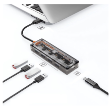 Chronus USB C Hub, Multiport Adapter USB C Dongle for MacBook Pro, 10 in 1 USB C to HDMI Adapter with Ethernet VGA PD Port USB 3.0 SD/TF Card
