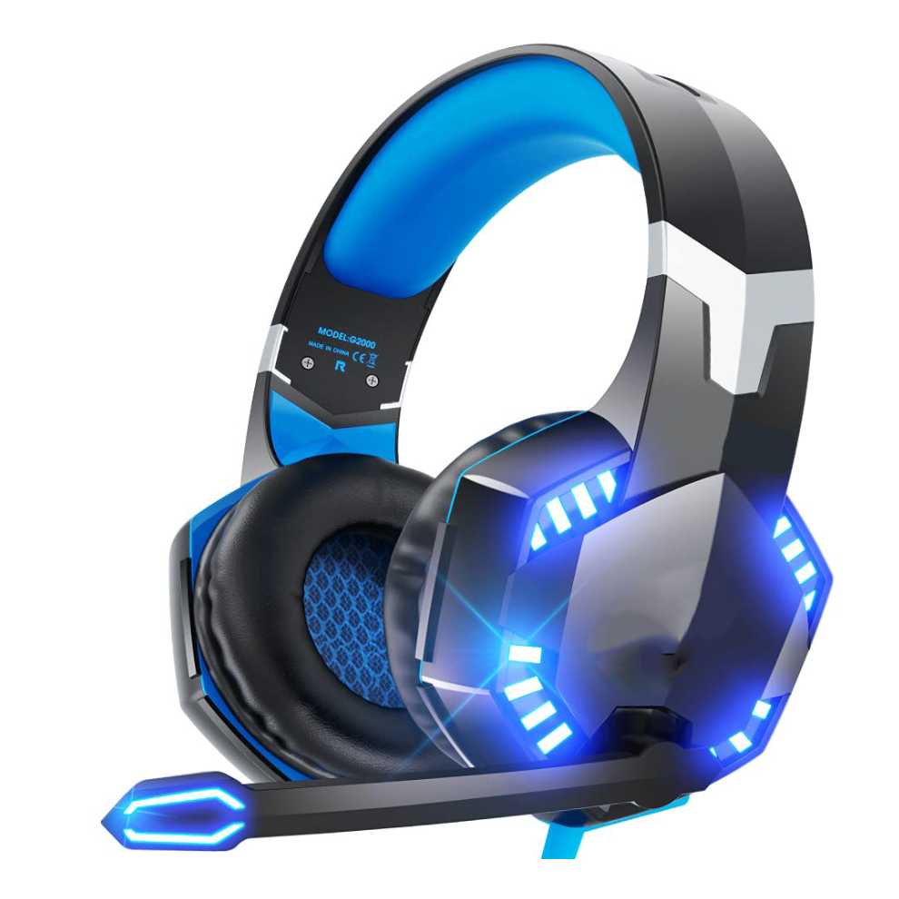 Chronus Gaming Headset for PS5 PS4 PC Xbox One, Surround Sound Over Ear Headphones with Mic, LED Light for Mac Laptop Switch Playstation Xbox Series-image-OPC-PDTPBR9-NEW