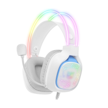 Casque de jeu pour PC avec microphone LED RVB, réduction du bruit, casque filaire pour gamer