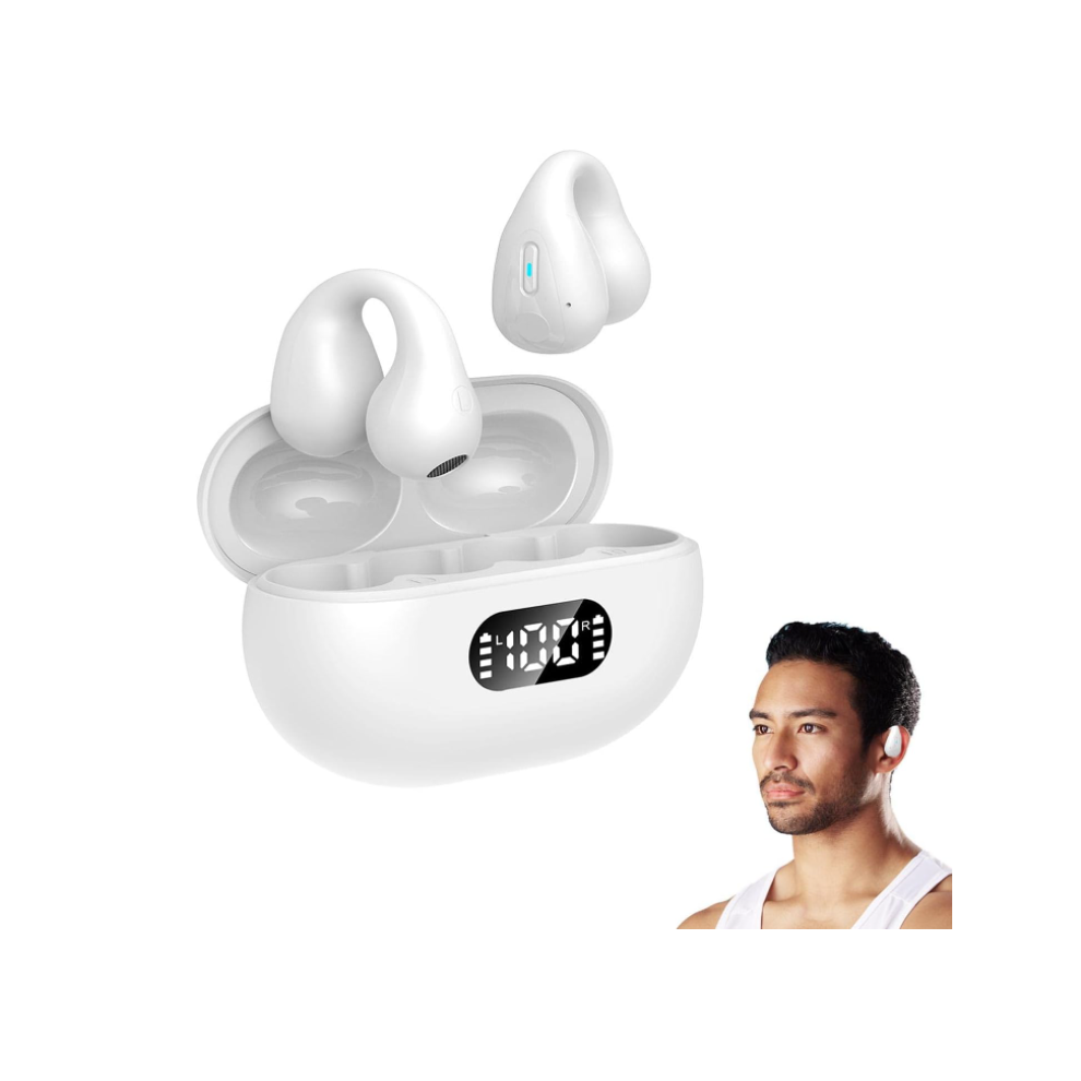 Chronus Bone Conduction Headphones,Ear Clip Open Ear Bone Conduction Earbuds | Cycling Earpiece Noise Canceling Headset Sports For Cycling 6976919849945