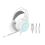 Casque de jeu avec microphone et lumière LED, casque PC avec stéréo 4D, blanc 1