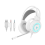 Casque de jeu avec microphone et lumière LED, casque PC avec stéréo 4D, blanc 6