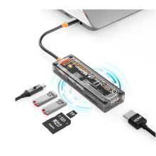 Rozbočovač USB C Rozbočovač USB C 6 v 1 USB 3.0 2.0 Hdmi 4K Sd/Tf 100 W Pd dokovacia stanica pre notebooky sivá