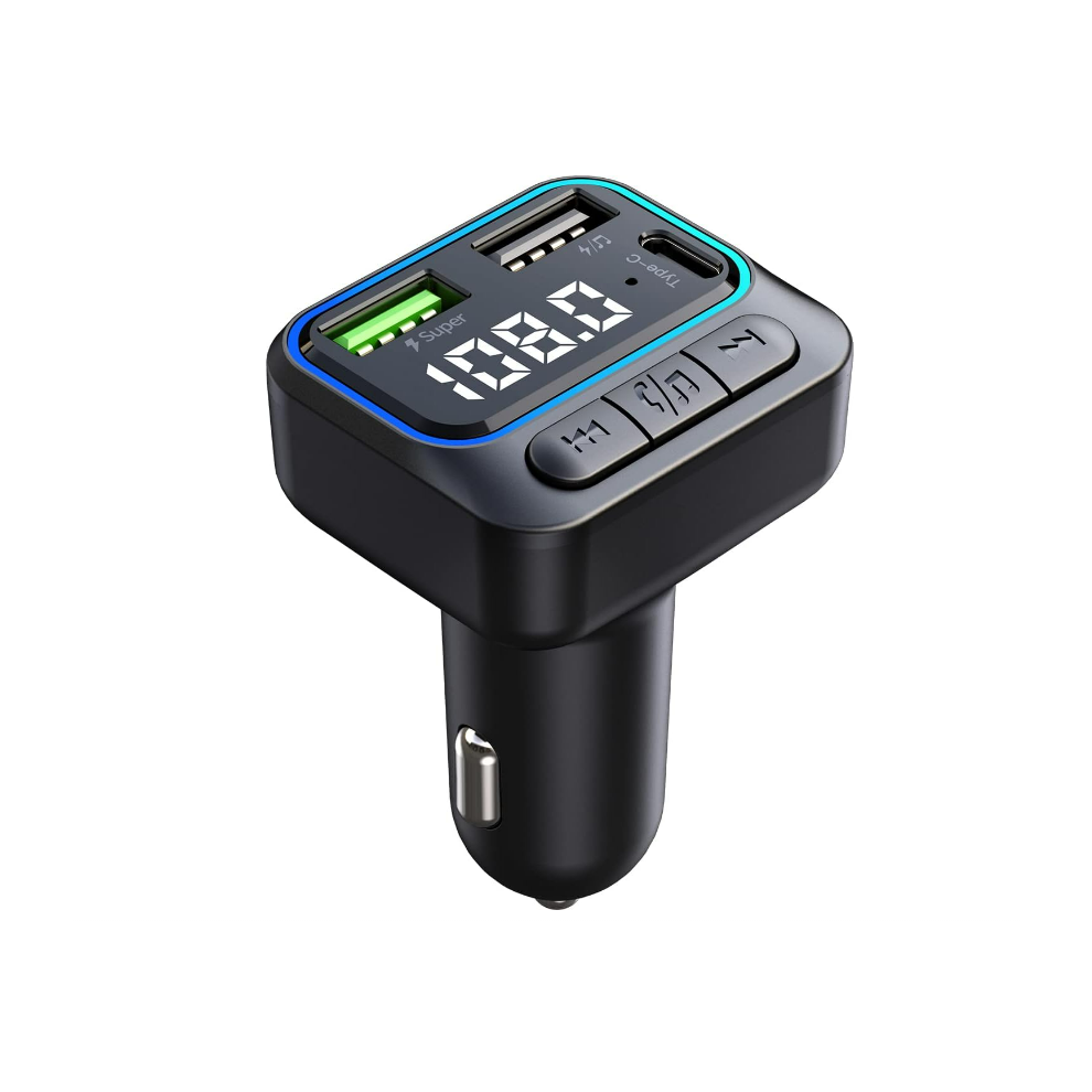 Chronus Bluetooth 5.0 Fm Transmitter For Car, Hands Free Calling, Qc3.0 & Pd 22.5W Quick Charger & Lossless Audio Quality Car Radio Bluetooth 6976919848405