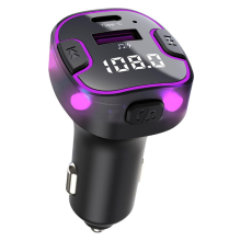 Bluetooth FM vysielač do auta: hands-free volanie, navigácia, kvalita zvuku HD 5.3, rýchle nabíjanie USB/typ-C, 5V3.1A