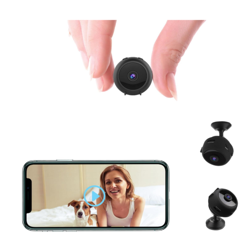 Chronus 4K Mini Wireless Security Camera with Motion Detection, Night Vision, Clock-Shaped Discreet Spy Cam, Built-in Battery & Loop Recording