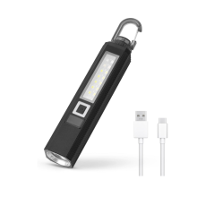 Chronus Torches LED Super Bright Rechargeable,Powerful Hand Magnetic Flashlight with 9 Modes,COB Worklight,Waterproof,UV Light,Hook(Black)