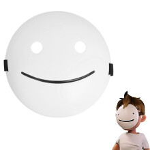 White Smile Dream Cosplay Full Face Mask Helmet Halloween Carnival Fancy Dress Costume Props Party Accessories